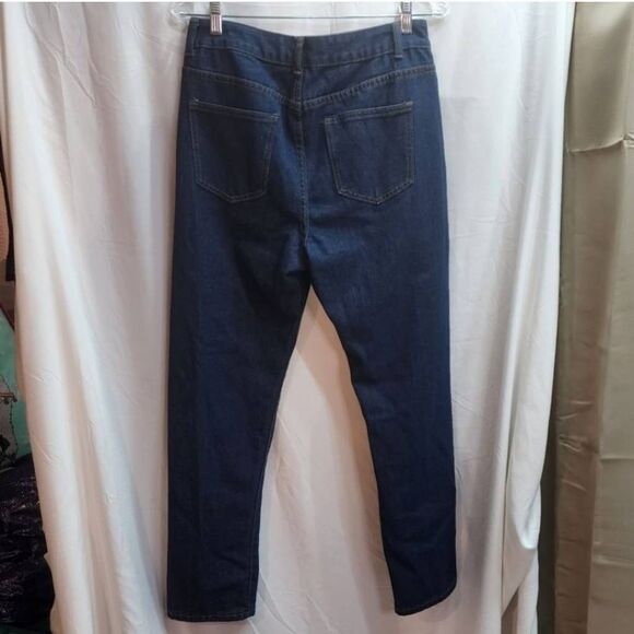 Boohoo High Rise Distressed Straight Leg Jeans Size 8 - Picture 11 of 11